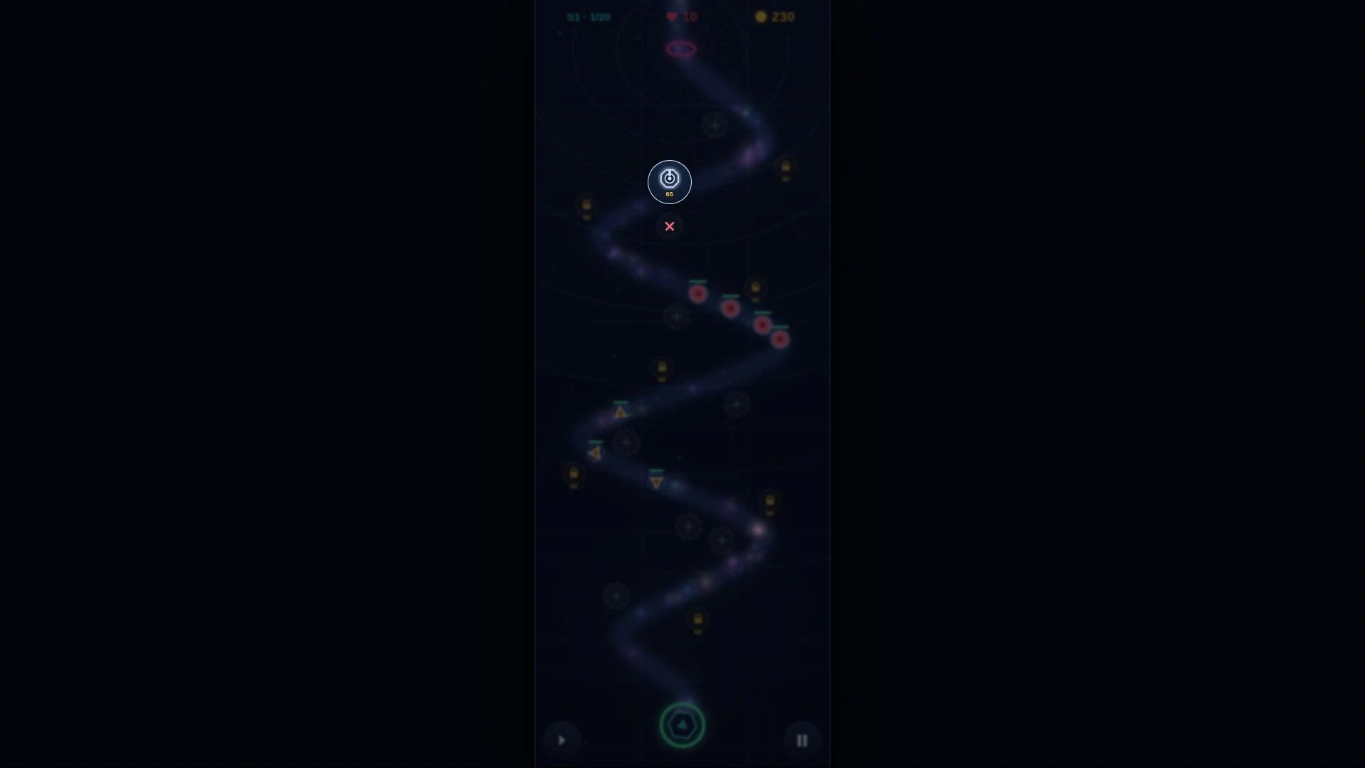 Neon Lattice 2D